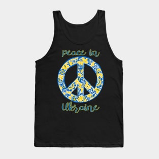 Peace in Ukraine pacific symbol Tank Top